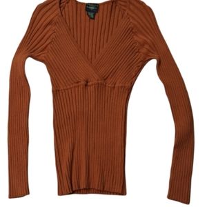 Women's orangish striped top